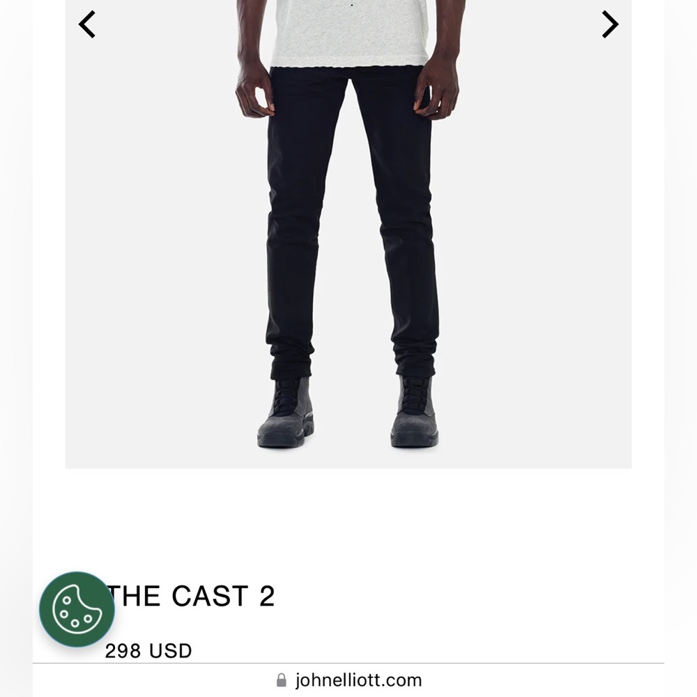 *John Elliott cast 2 obsidian jeans